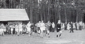 Das alte Burschelstadion mit Umkleidehäuschen